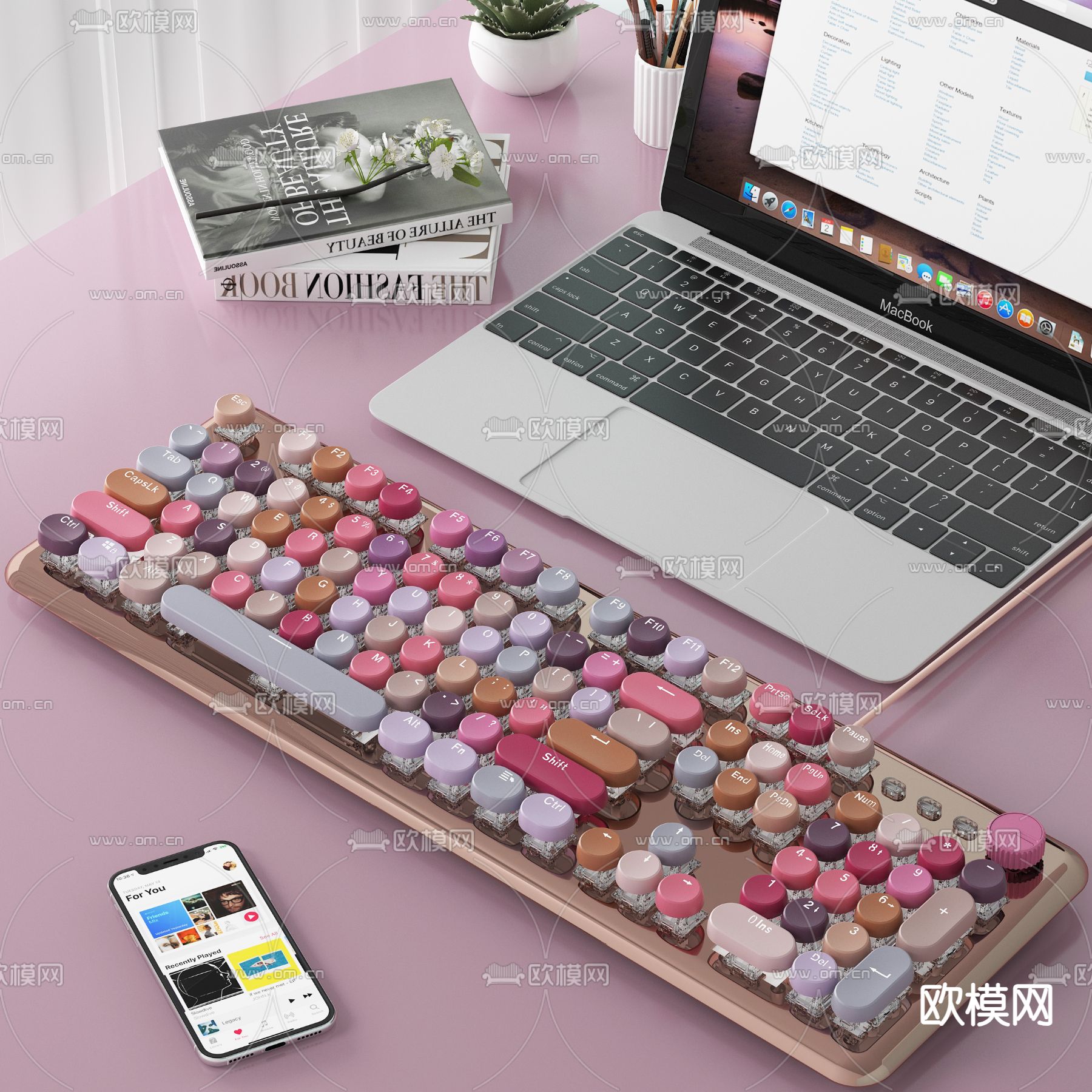 笔记本电脑 键盘3d模型下载