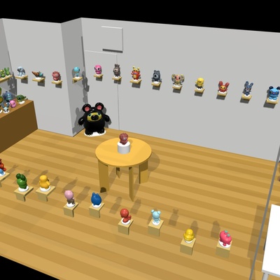  现代玩具店 娃娃店 玩偶店铺su模型 