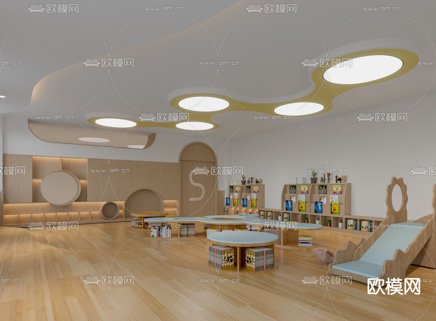 幼儿园教室3d模型下载