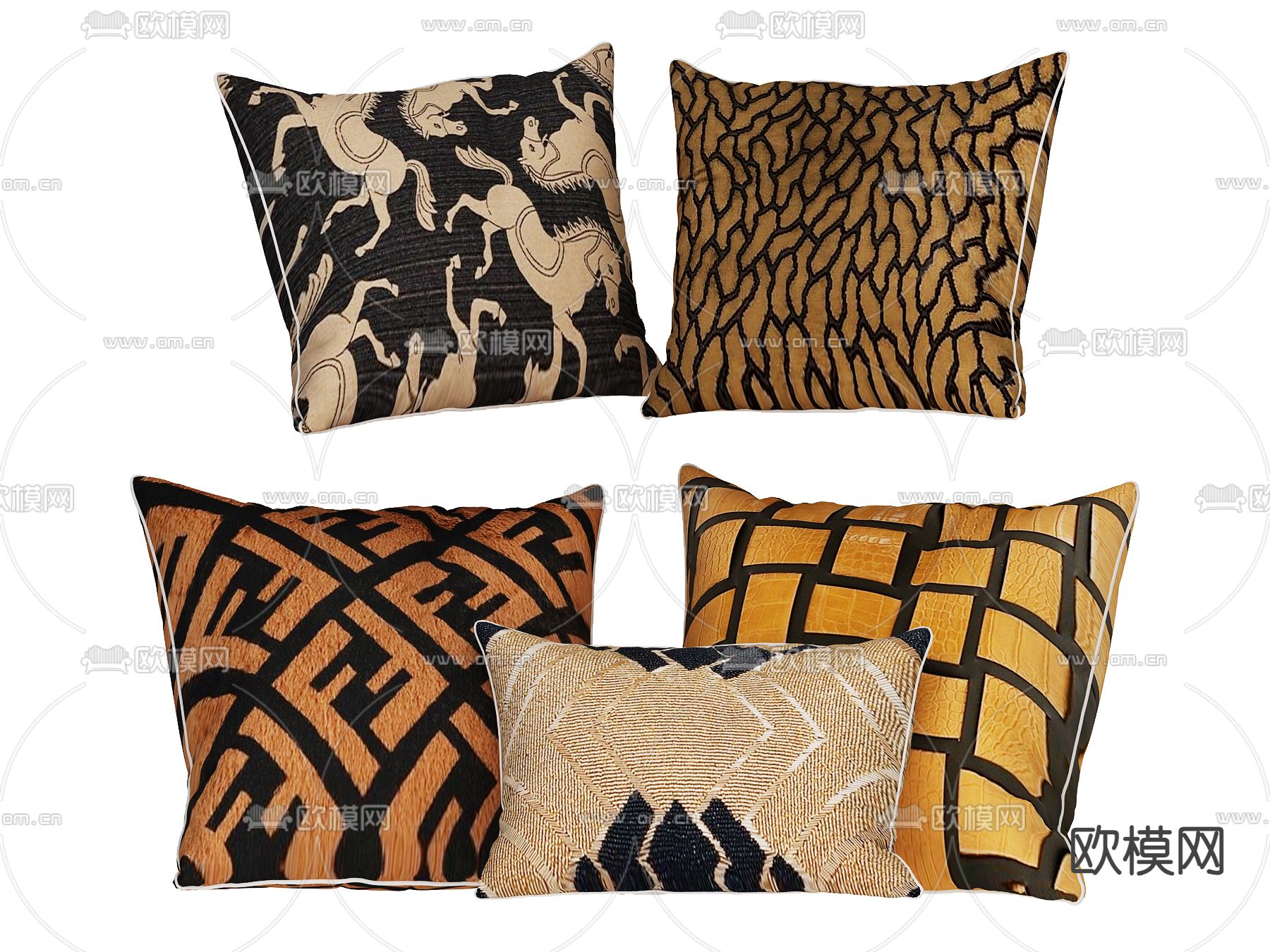 现代抱枕3d模型下载