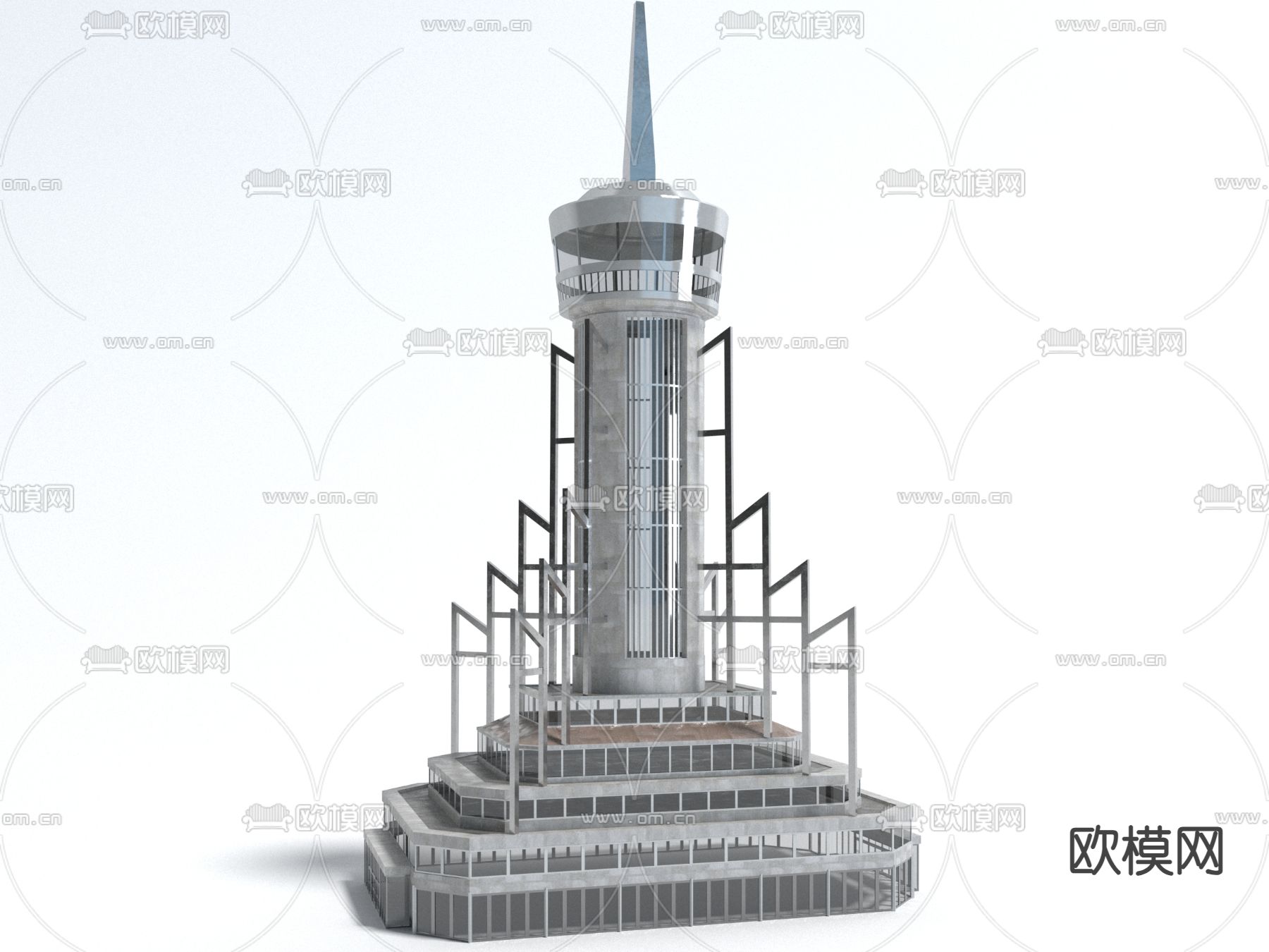 信号塔 电信塔 工业设备3d模型下载