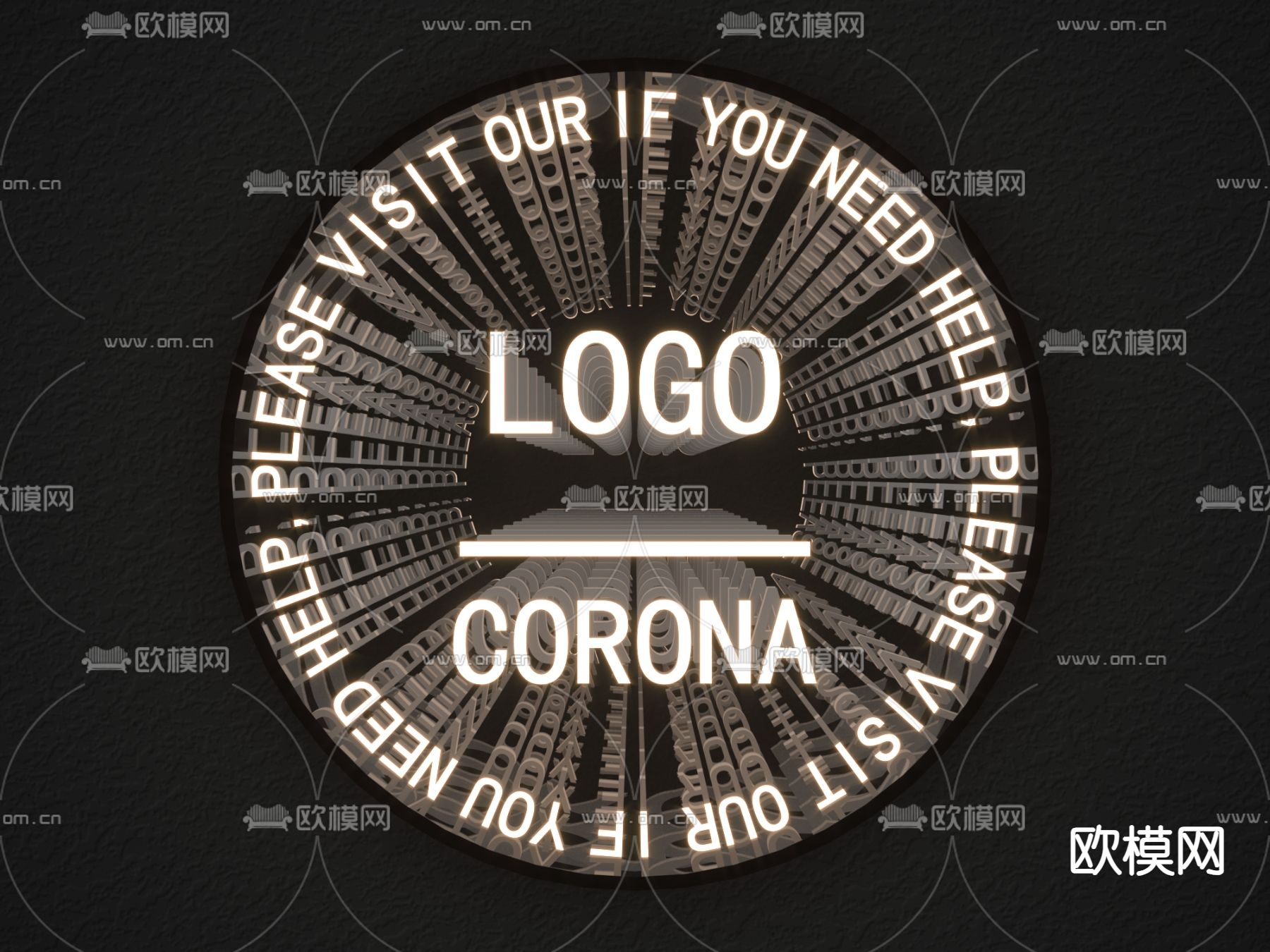 现代网红深渊镜3d模型下载