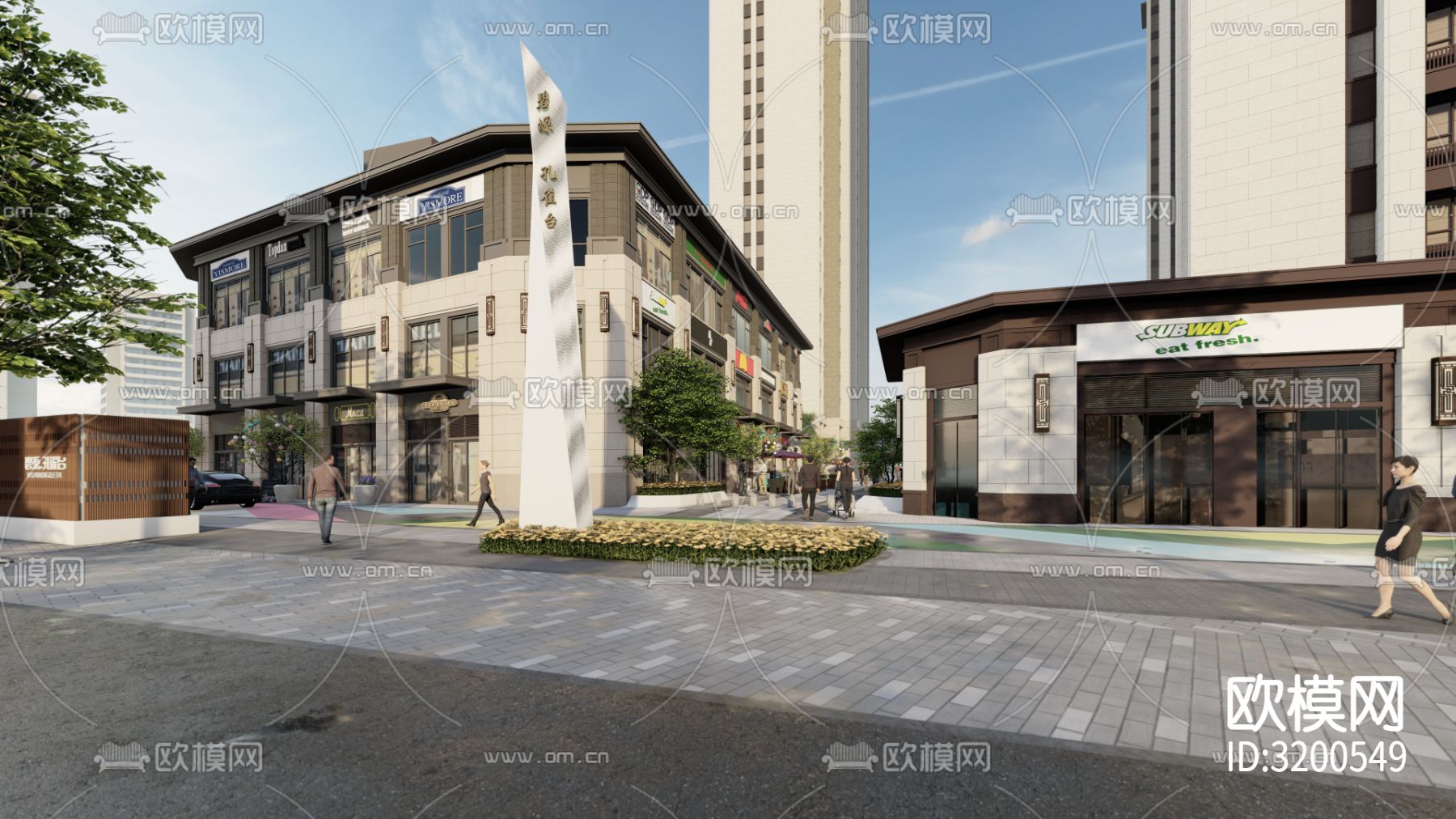 商业街装修效果图下载（渲染图6）