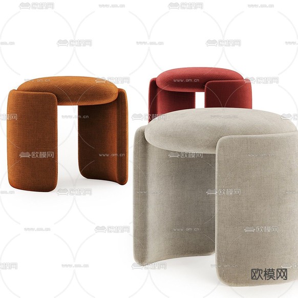 凳子 沙发凳 矮凳3d模型下载(渲染图2)