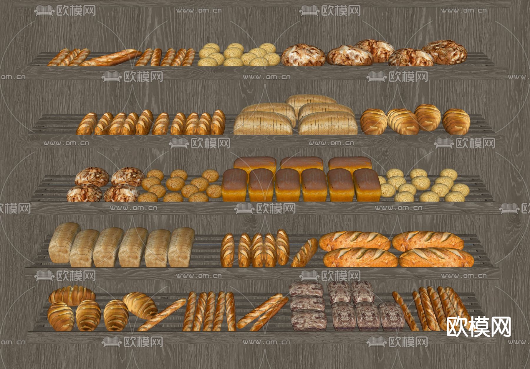 面包su模型下载（渲染图1）
