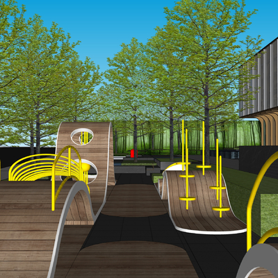  示范区 售楼部 先行区su模型 