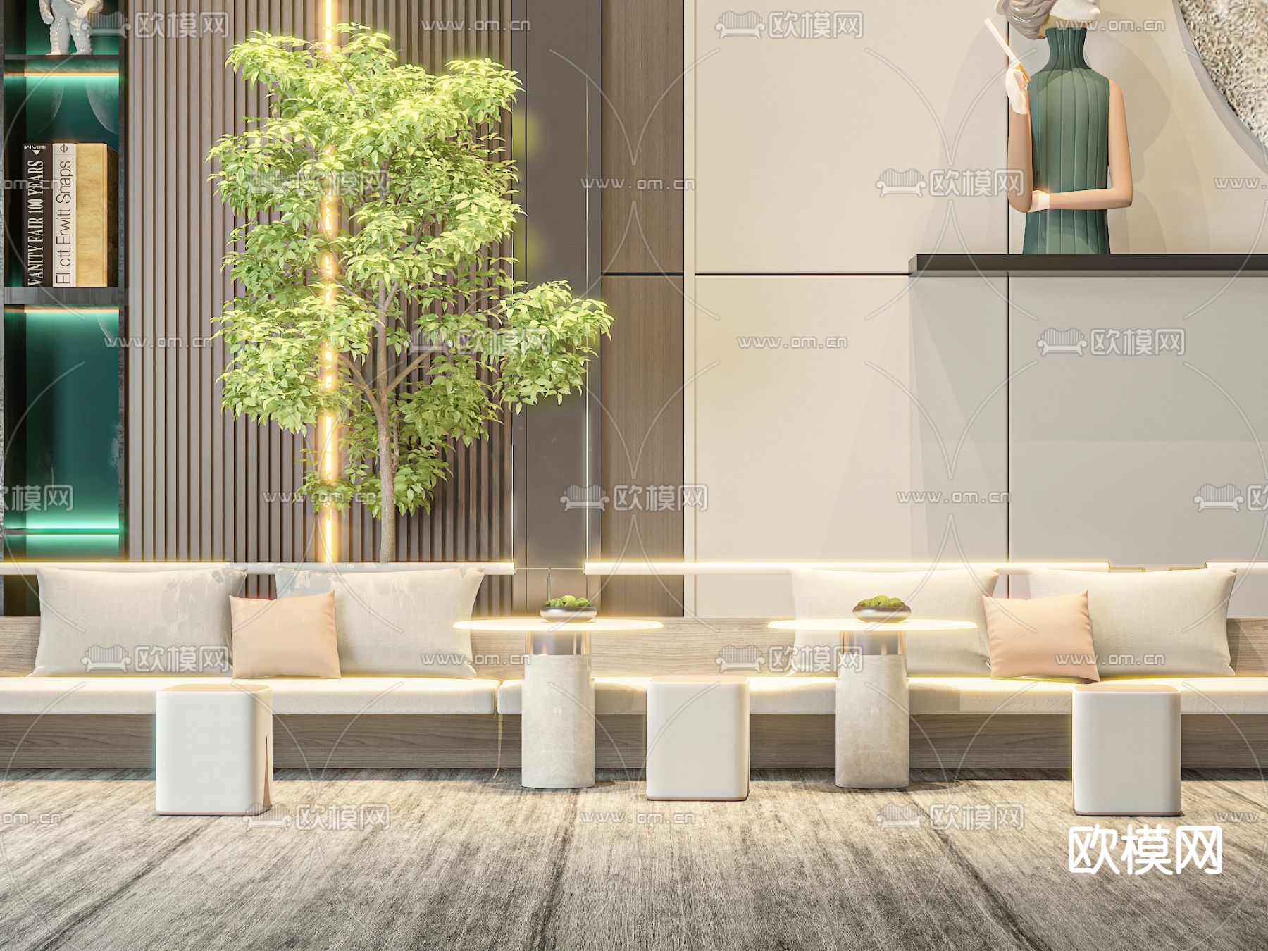 卡座沙发 休闲沙发3d模型下载