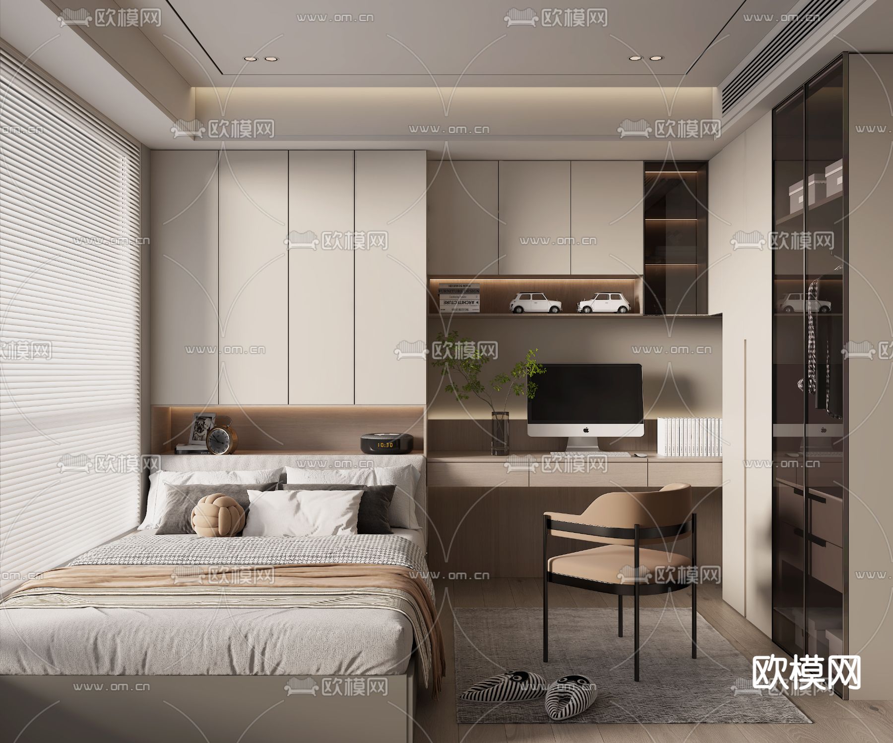 榻榻米卧室 次卧3d模型下载