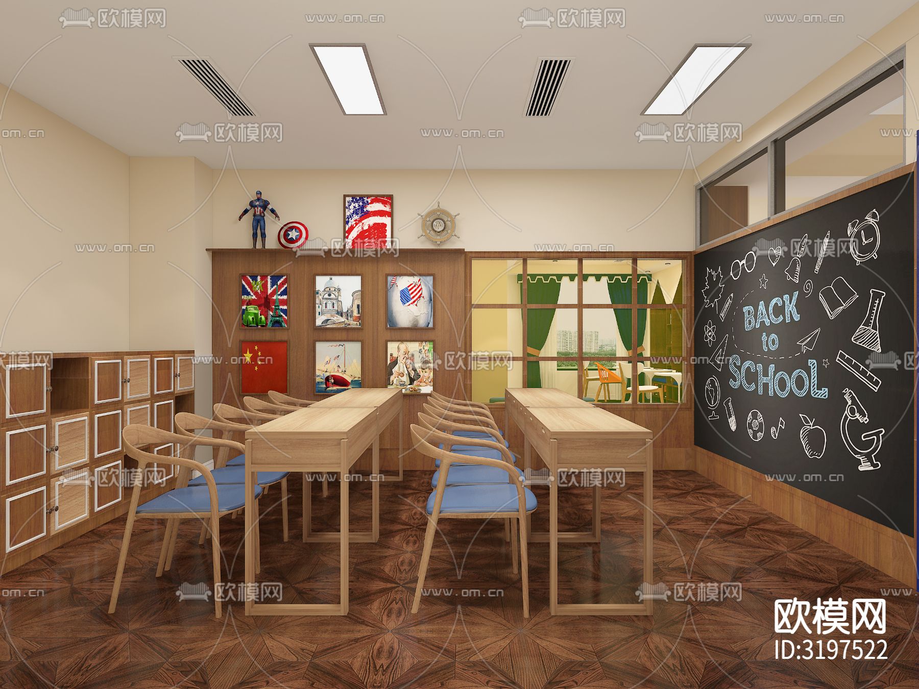 教育机构 幼儿园装修效果图下载（渲染图8）