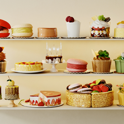  蛋糕 糕点su模型 