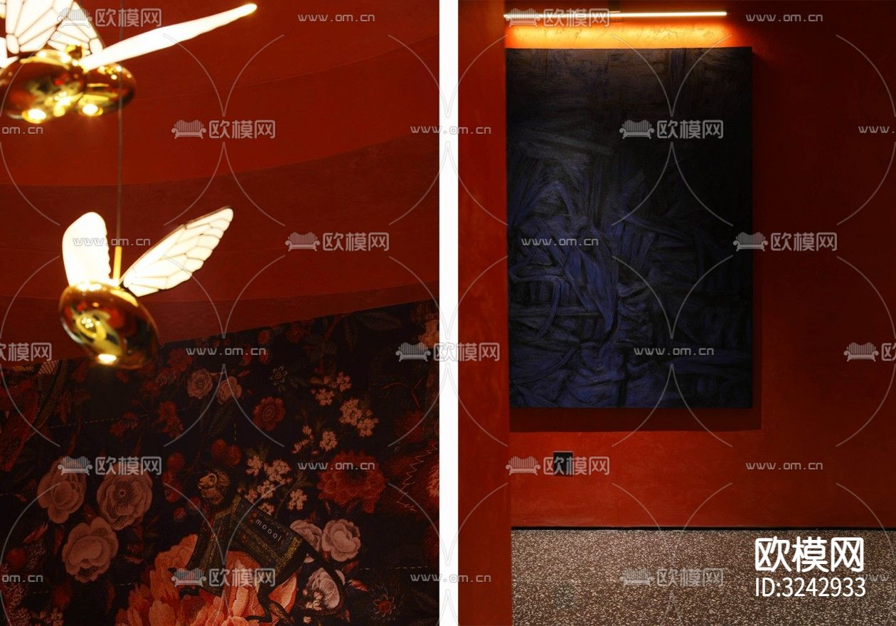 现代中餐厅装修效果图下载（渲染图3）