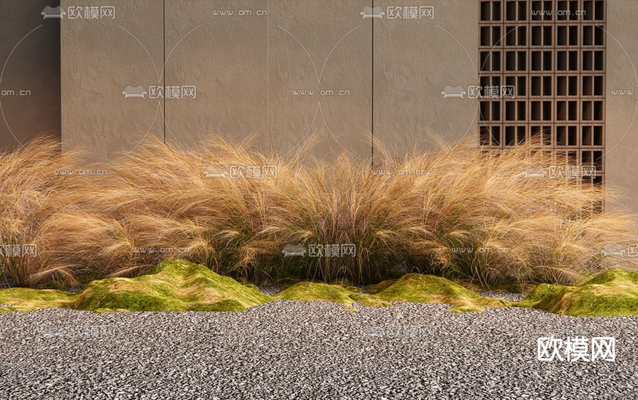 花草 植物堆 芦苇草丛3d模型下载