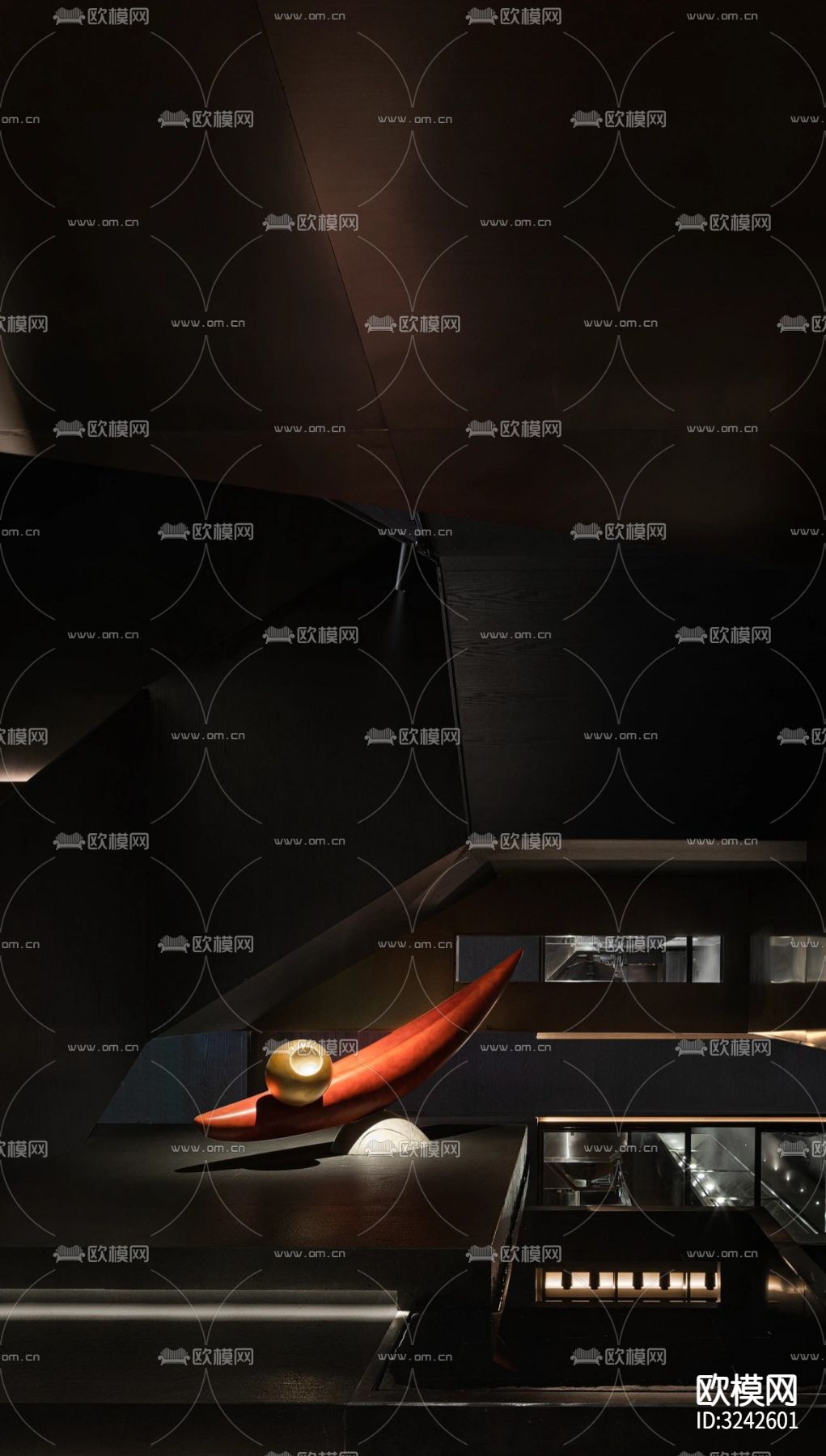 新中式中餐厅装修效果图下载（渲染图15）