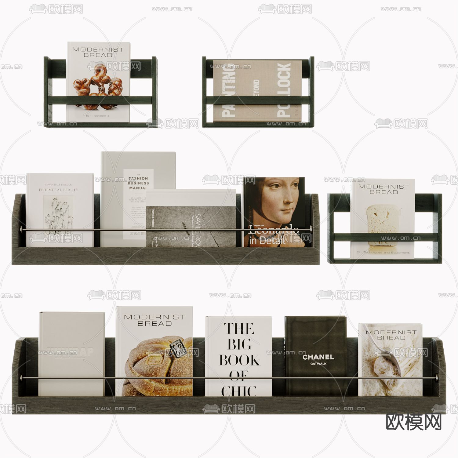 现代书籍书本3d模型下载