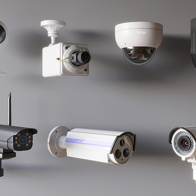  监控摄像头 监控器su模型 