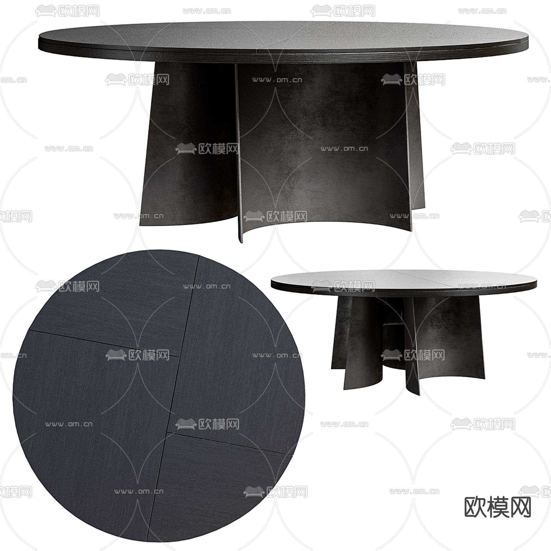 Poliform 圆形餐桌3d模型下载（渲染图2）