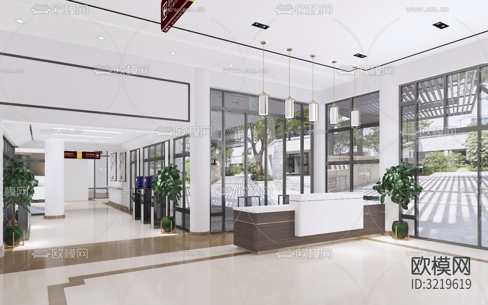 康复医疗医院装修效果图下载（渲染图5）