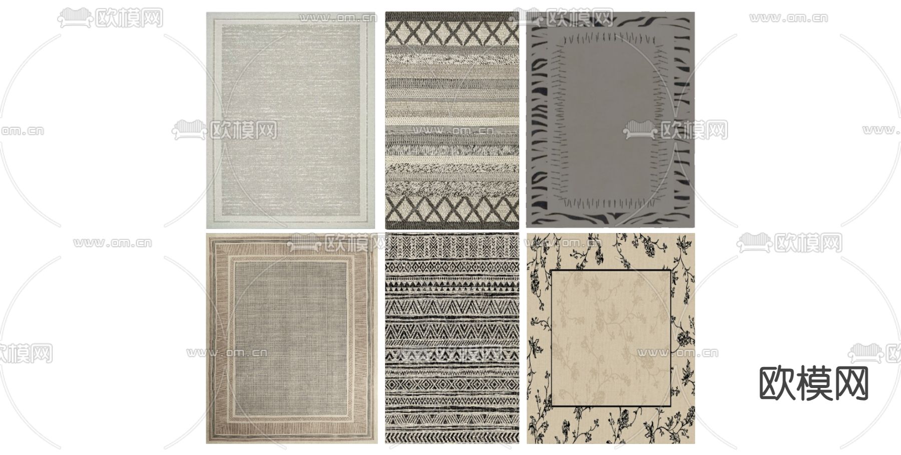 侘寂风地毯su模型下载（渲染图1）