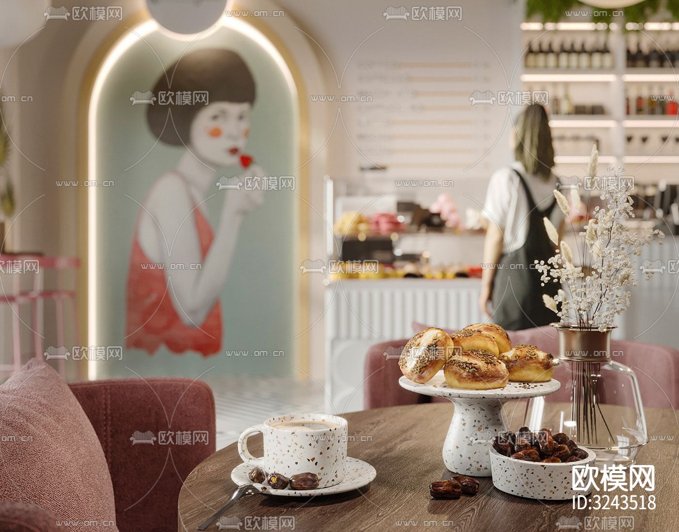 现代蛋糕甜品店装修效果图下载（渲染图9）