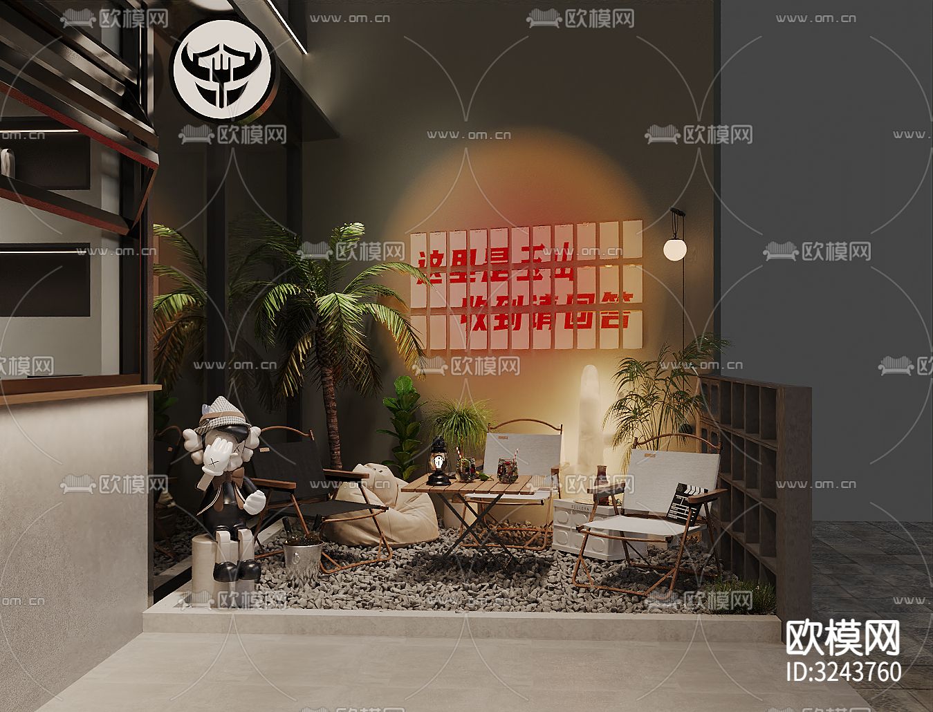 现代西餐厅装修效果图下载（渲染图3）