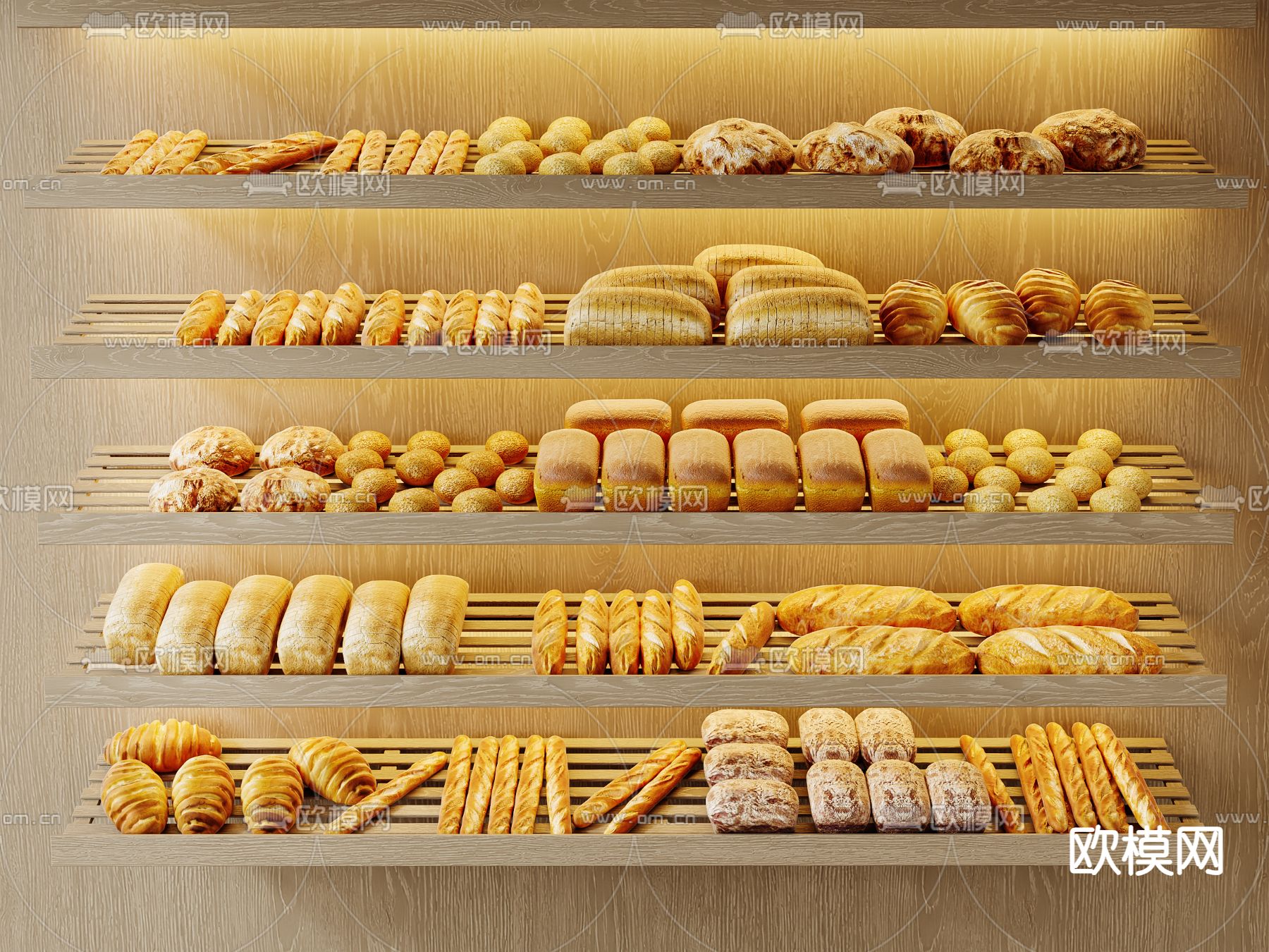 面包su模型下载（渲染图2）