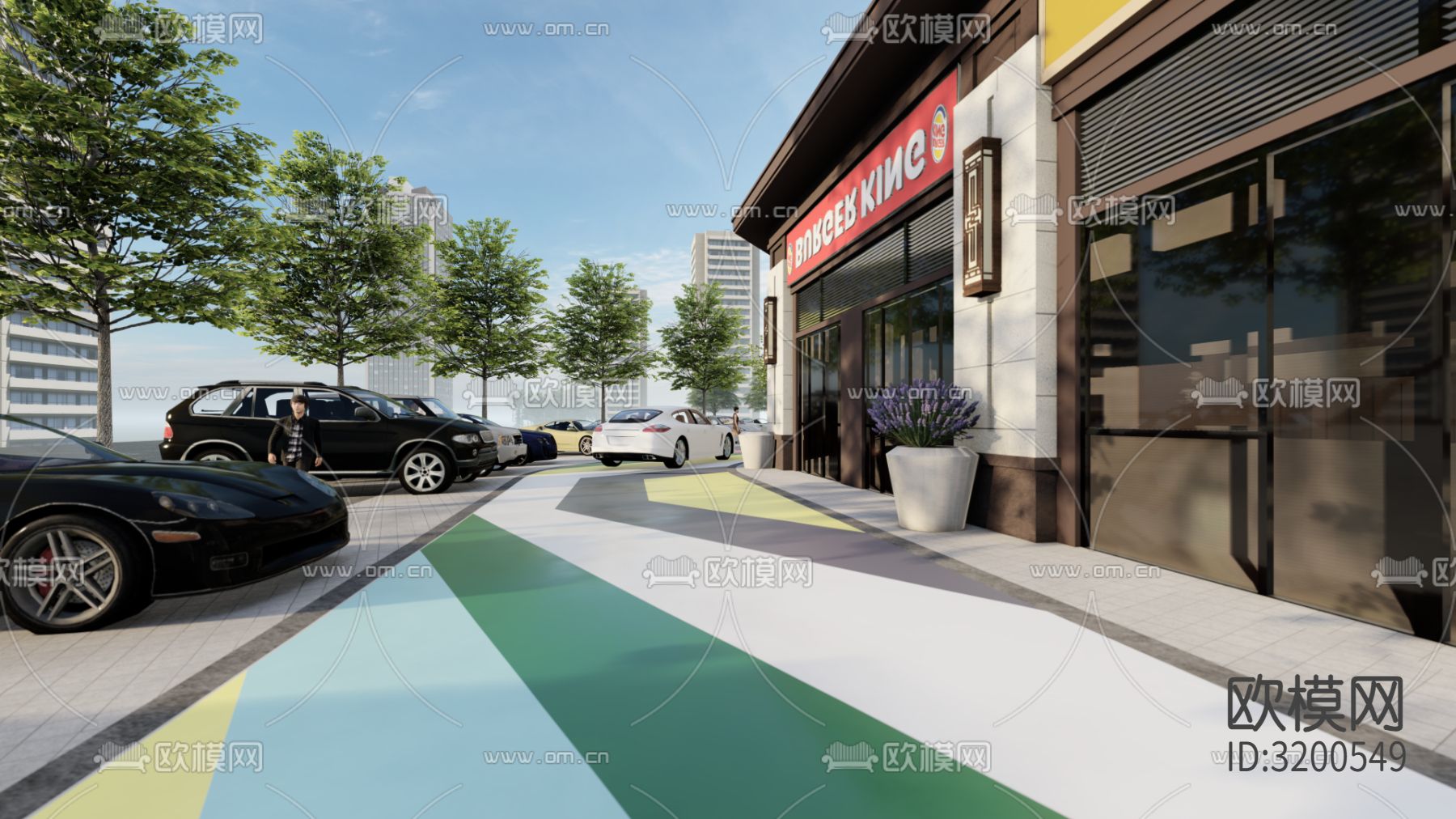 商业街装修效果图下载（渲染图2）