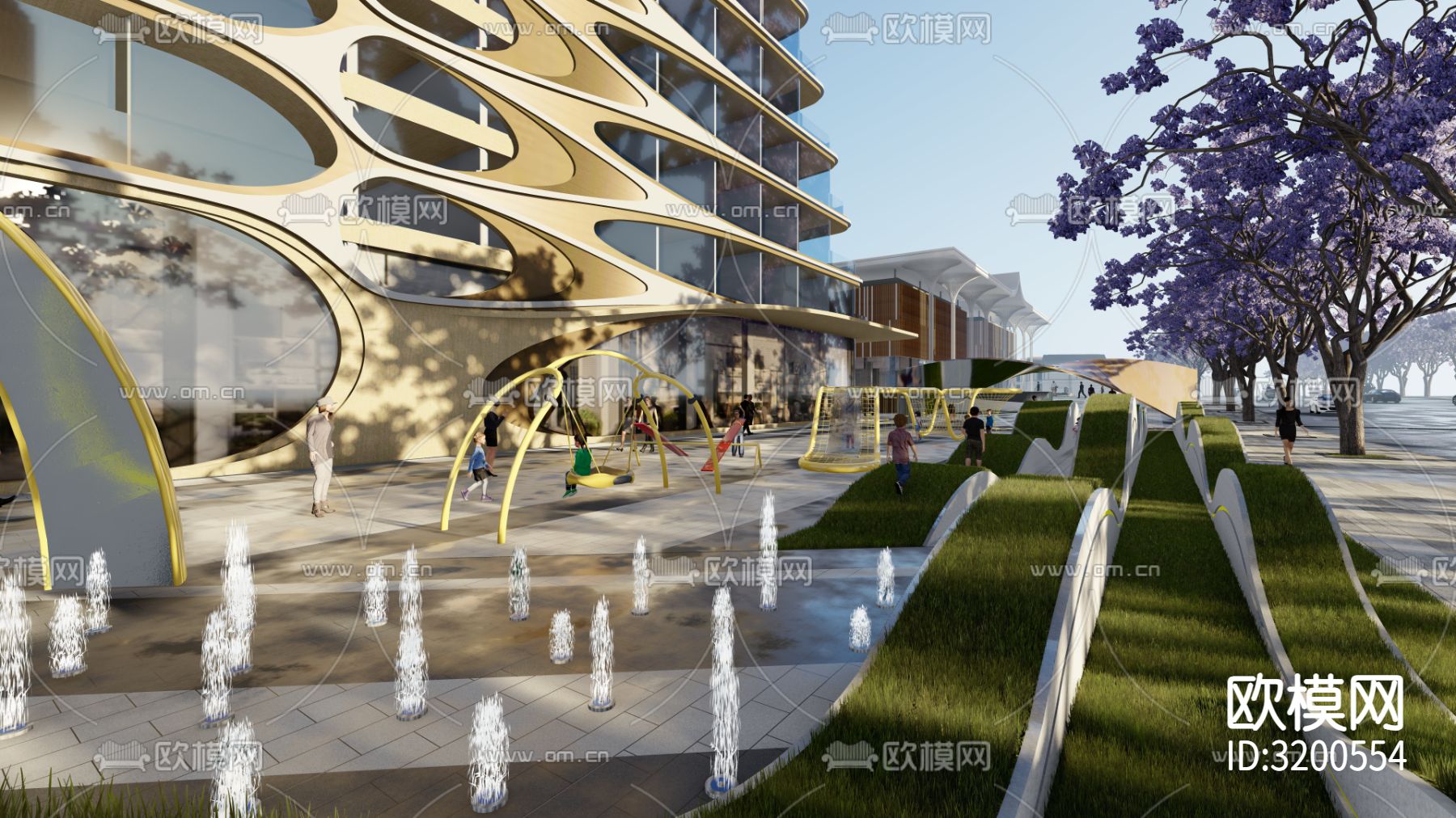 商业街装修效果图下载（渲染图6）