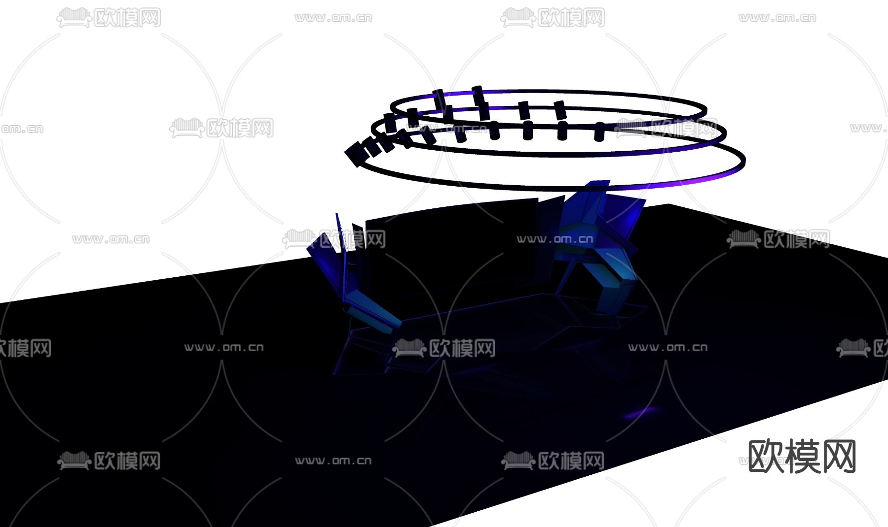 直播间 发布会 舞台su模型下载（渲染图1）