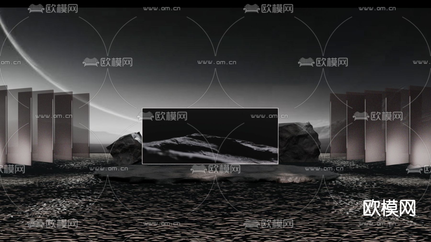 直播现场 直播间su模型下载（渲染图2）