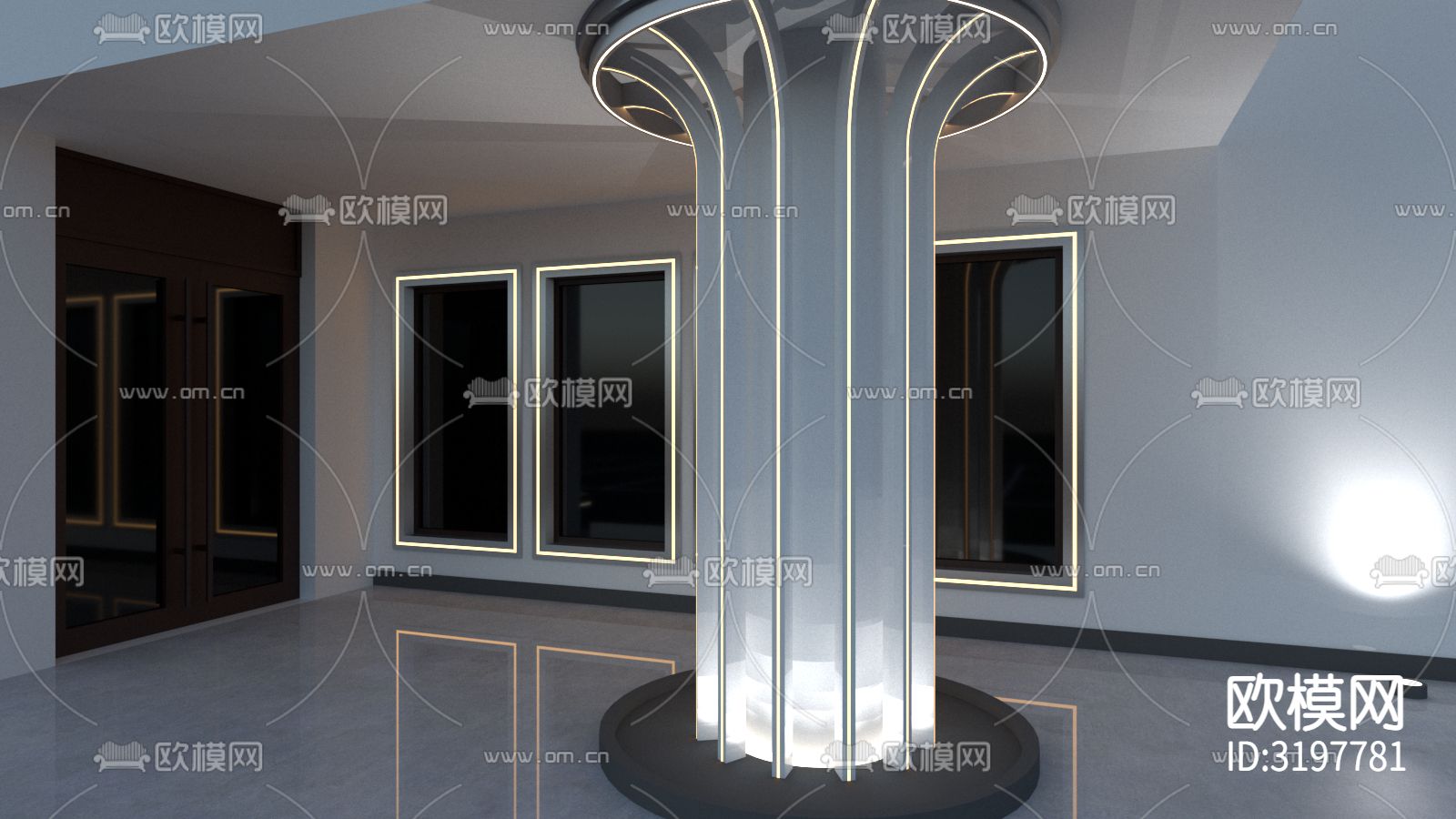 洗浴酒店门头装修效果图下载（渲染图5）