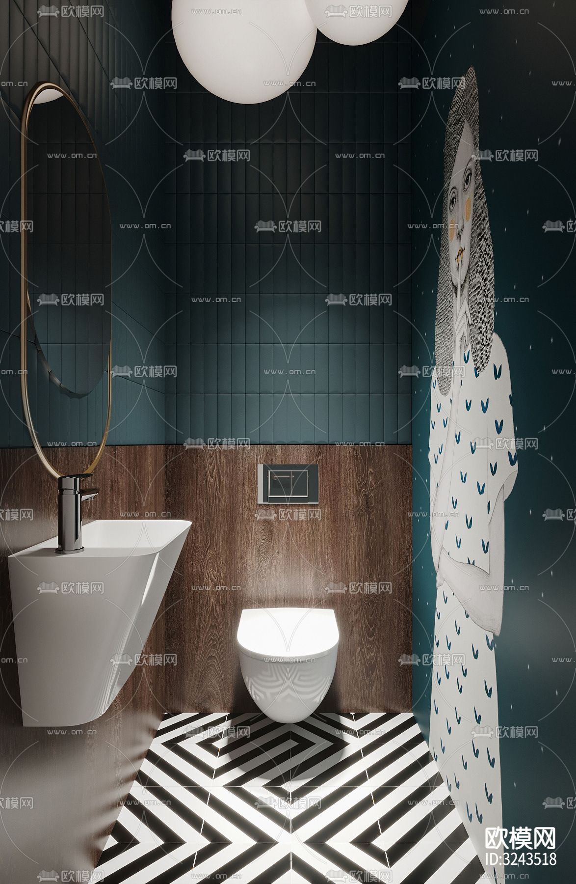 现代蛋糕甜品店装修效果图下载（渲染图7）