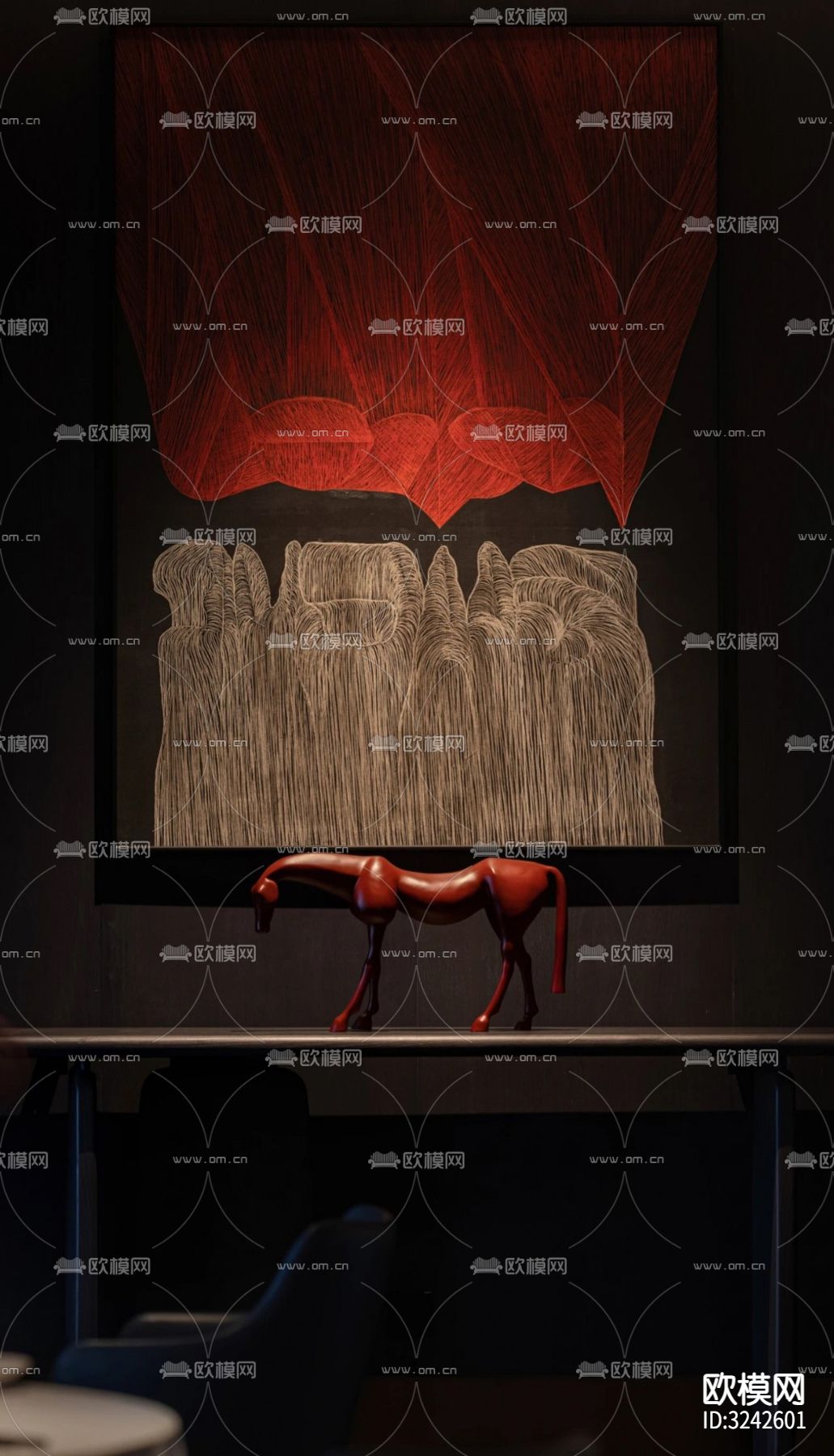 新中式中餐厅装修效果图下载（渲染图2）
