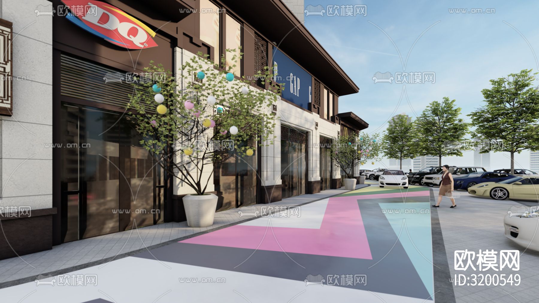 商业街装修效果图下载（渲染图5）