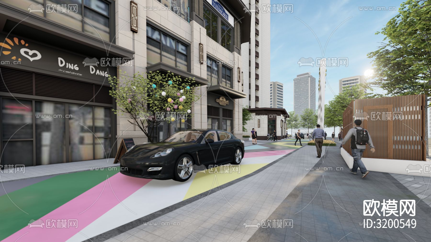 商业街装修效果图下载（渲染图4）