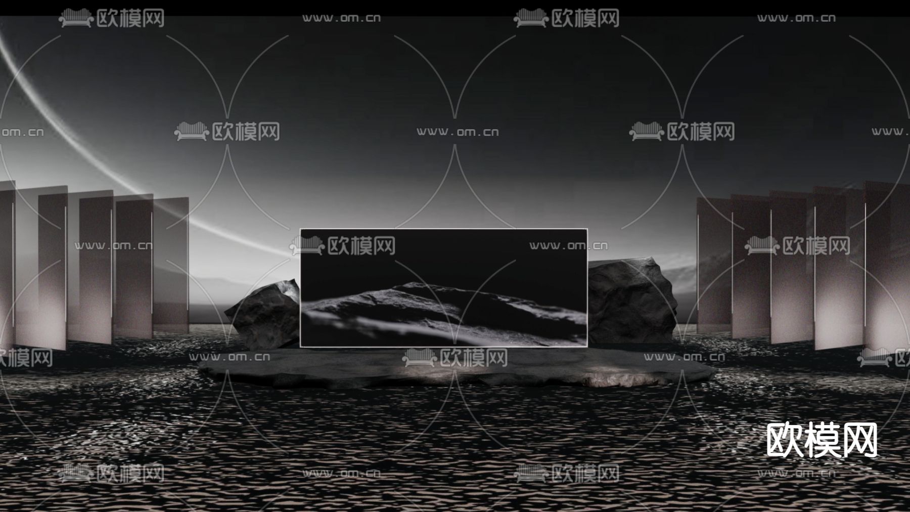 直播现场 直播间 发布会3d模型下载（渲染图1）