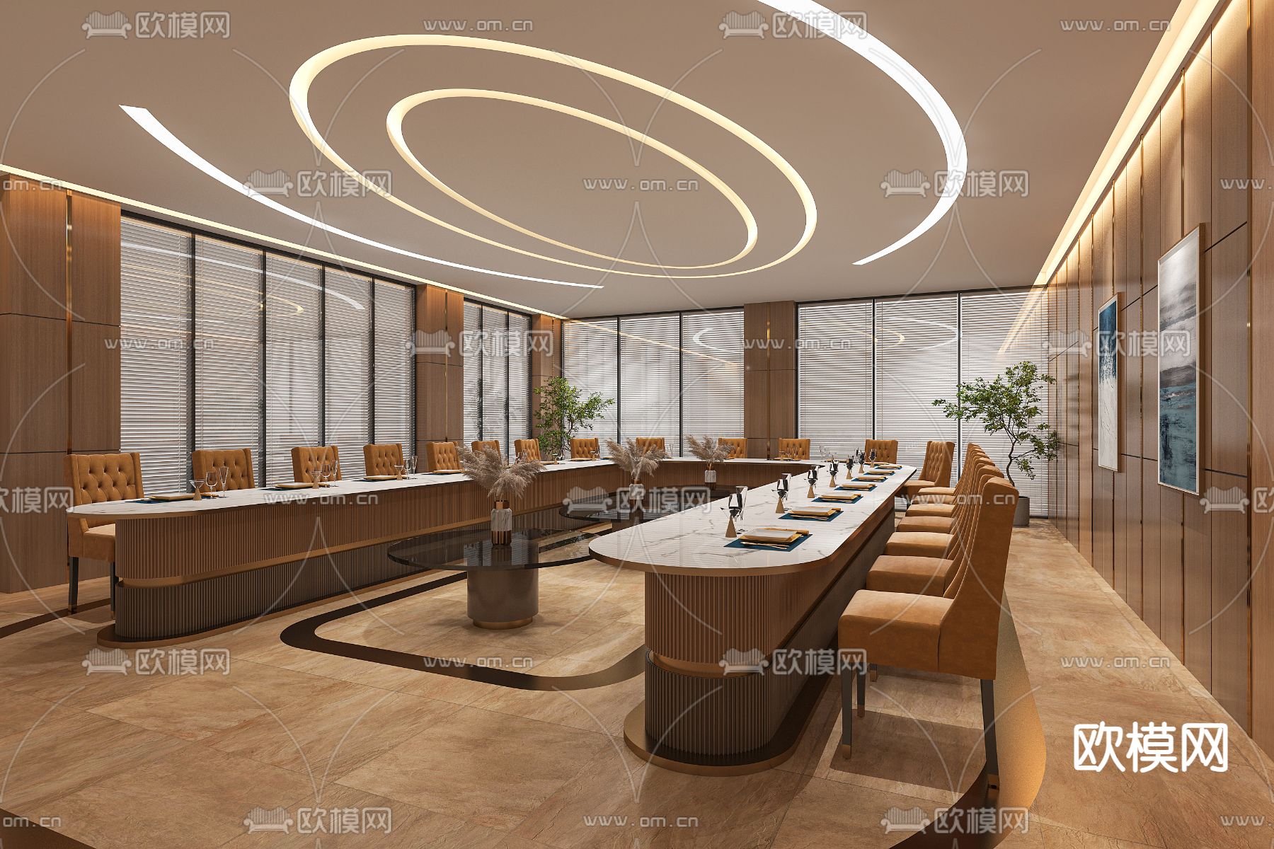 酒店会议室3d模型下载