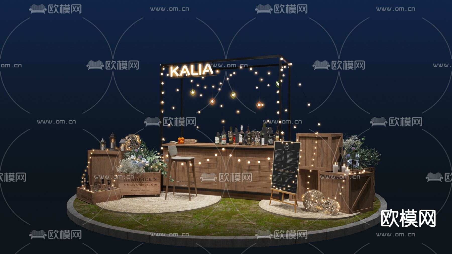 露营基地 夜市摆摊 小吃摊位3d模型下载