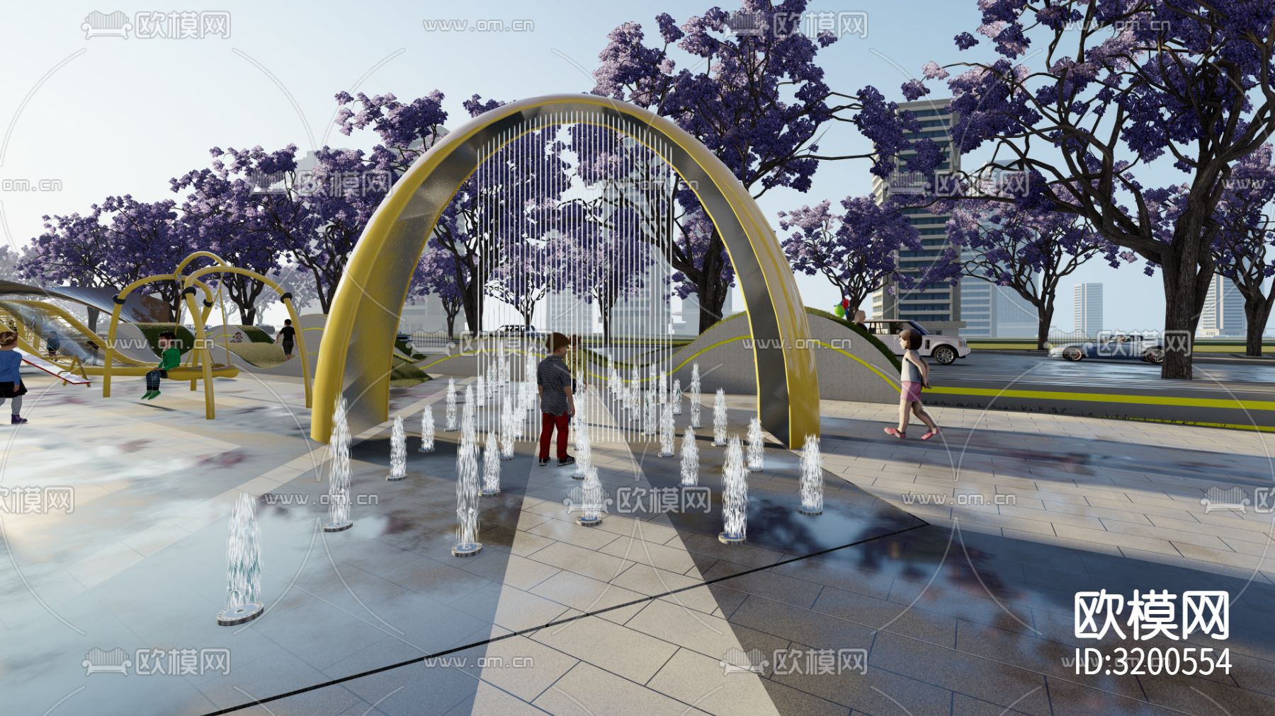 商业街装修效果图下载（渲染图5）