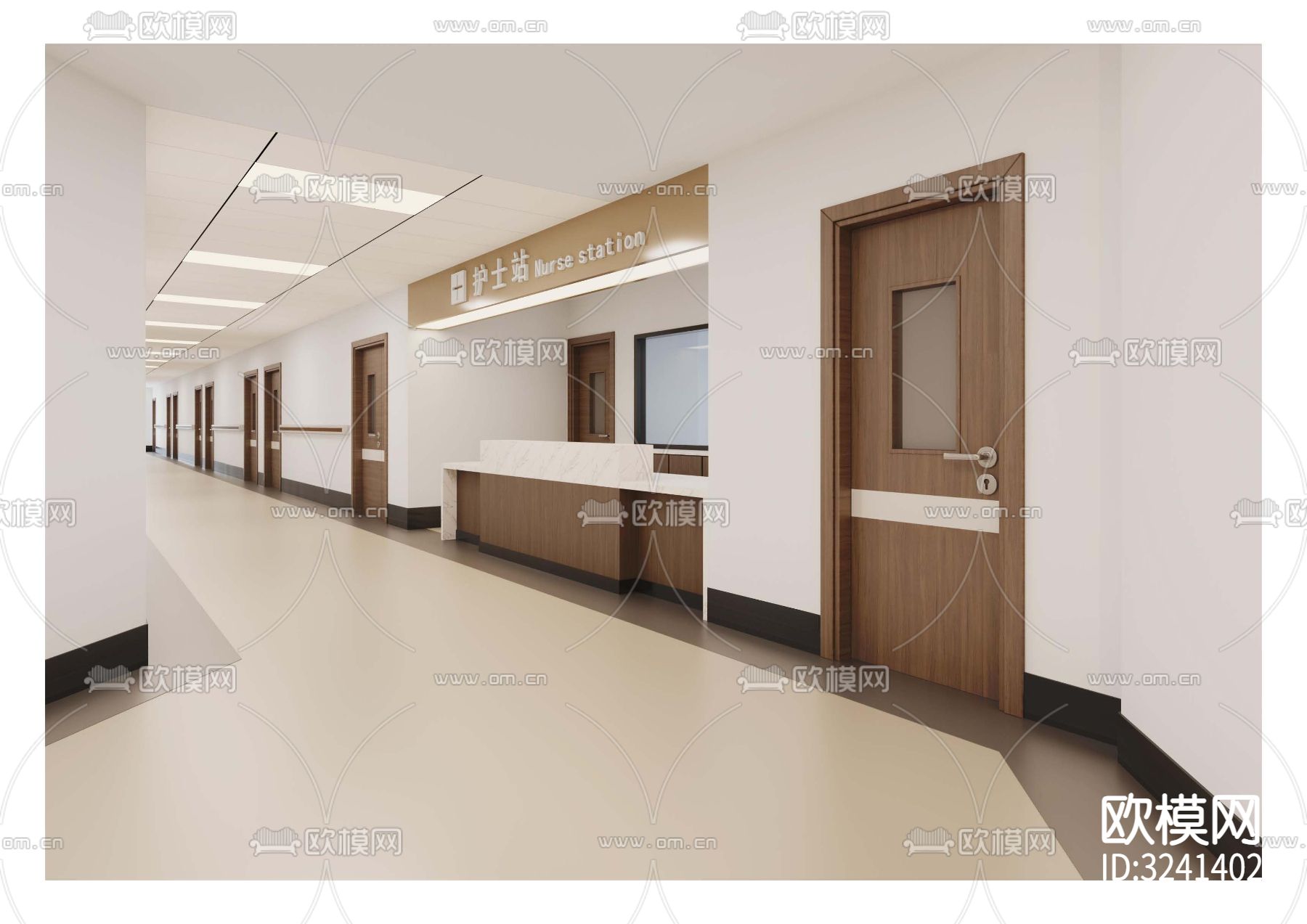 产科病房装修效果图下载（渲染图1）