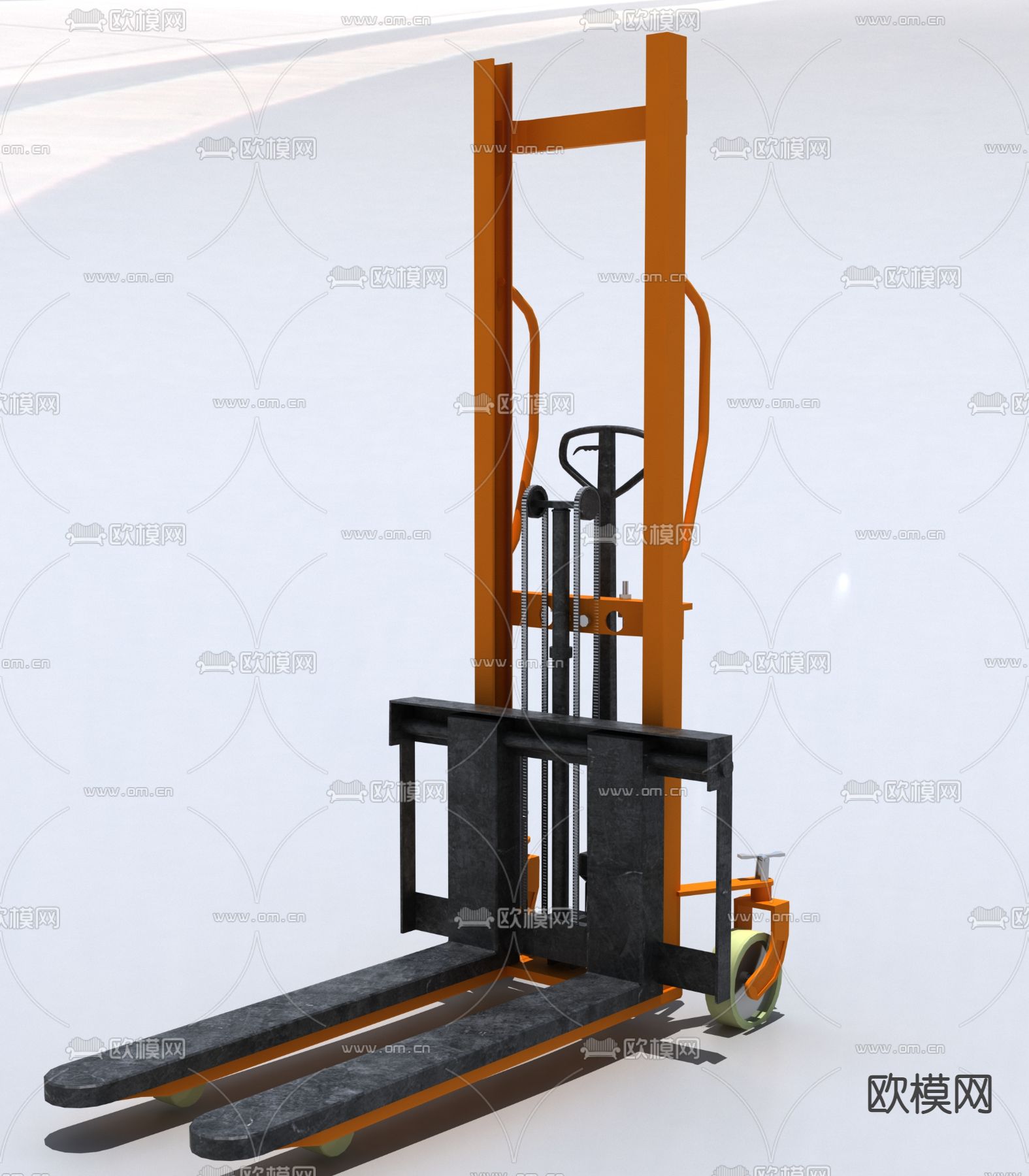 手动堆高车3d模型下载