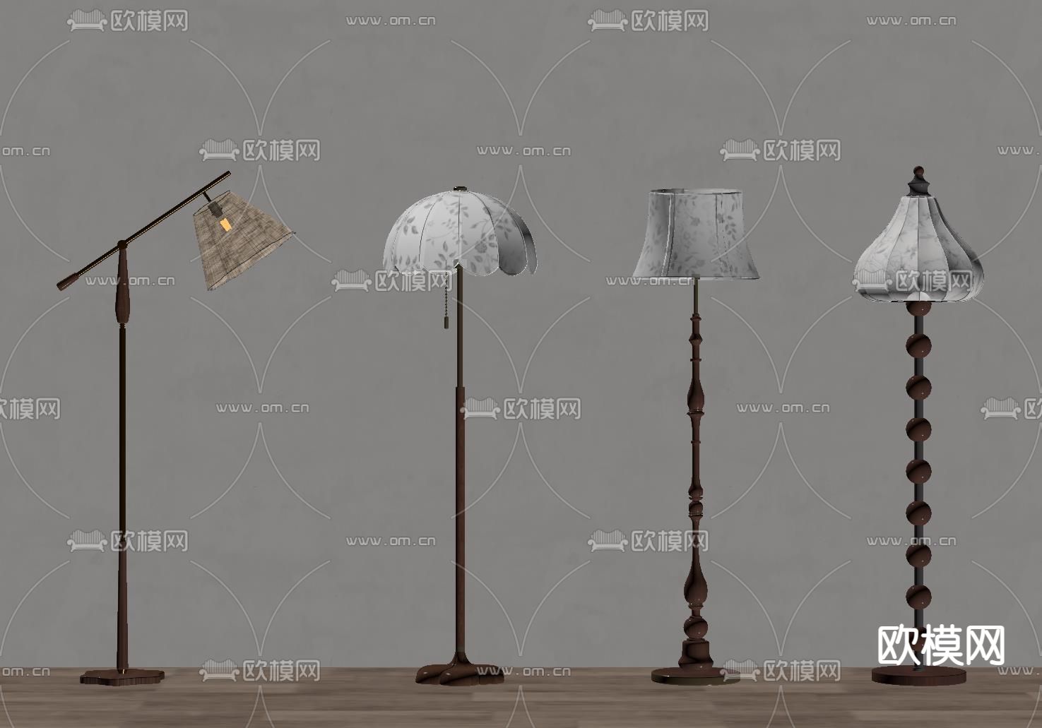 落地灯su模型下载（渲染图1）