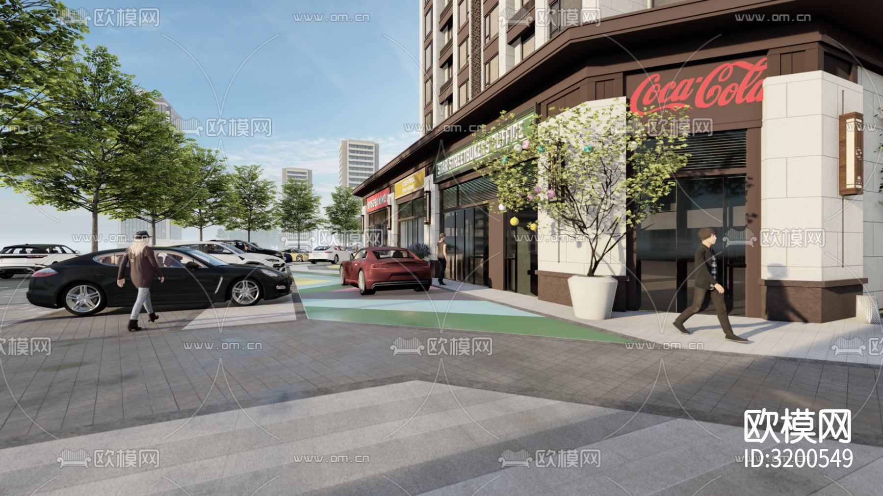 商业街装修效果图下载（渲染图1）