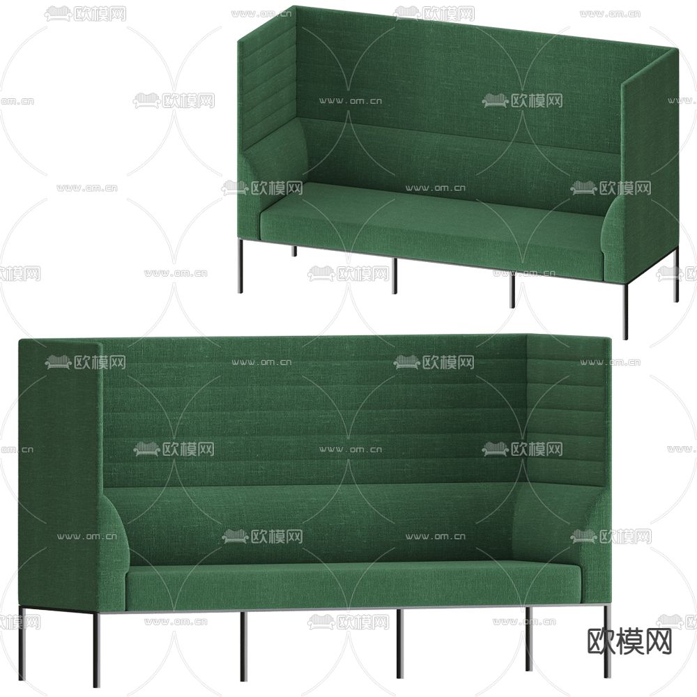 Noda 卡座沙发3d模型下载