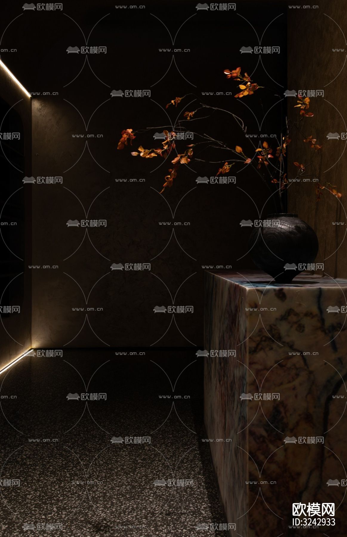 现代中餐厅装修效果图下载（渲染图11）