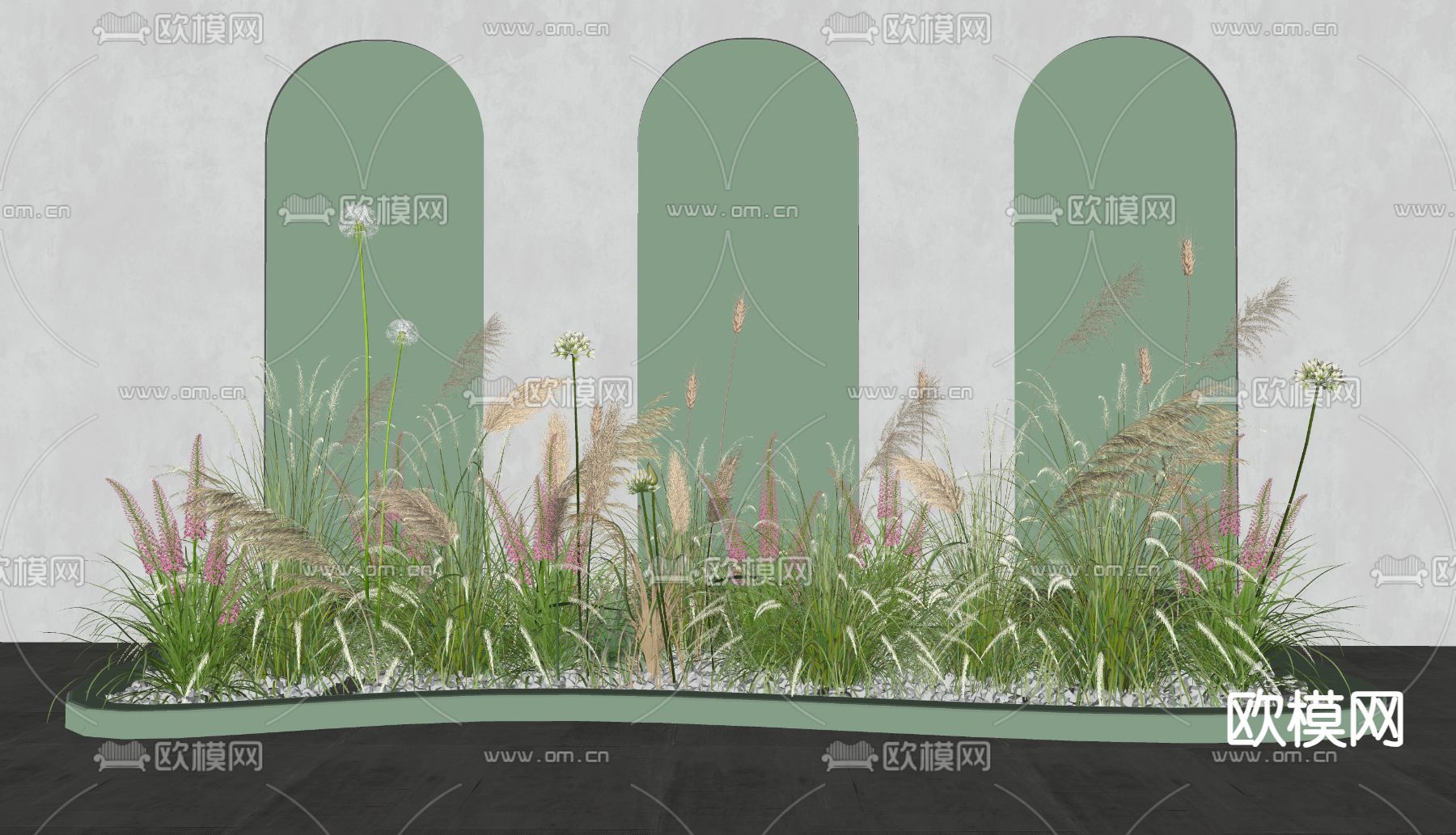 芦苇 植物堆su模型下载（渲染图2）