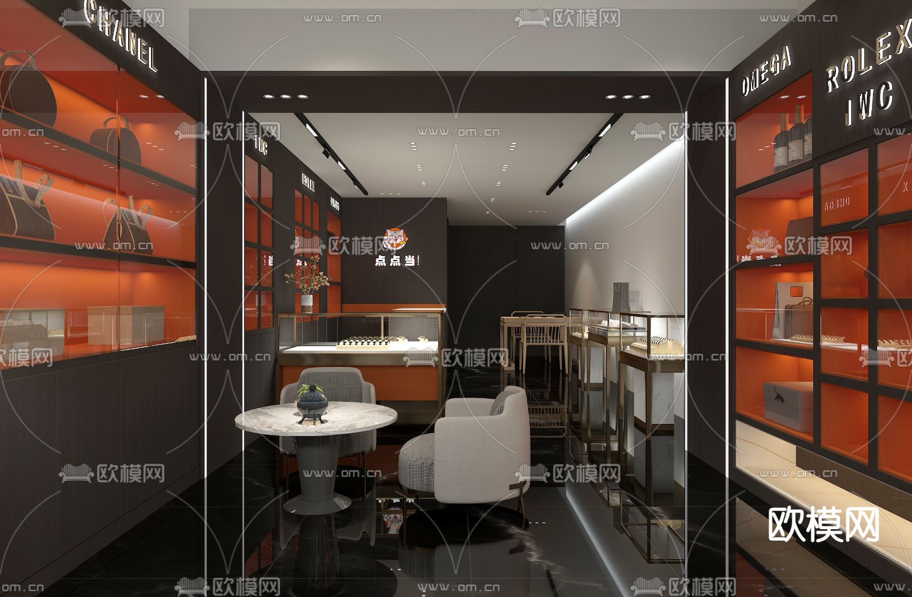 现代维修店 回收店3d模型下载（渲染图2）