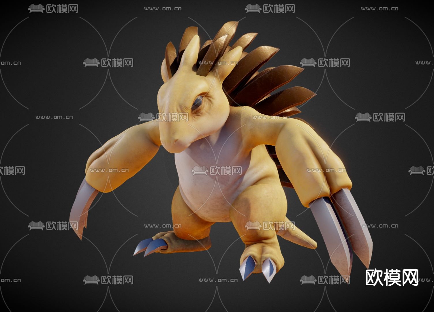 恐龙公仔 手办3d模型下载（渲染图1）