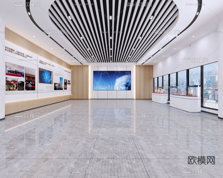 展厅3d模型下载(渲染图2)