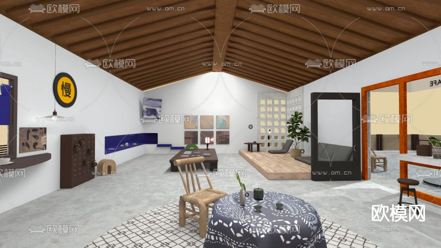 新中式民宿 酒店 农家乐su模型下载（渲染图2）