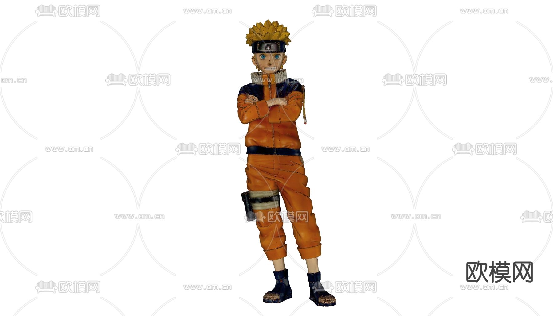 火影忍者摆件 鸣人摆件 二次元手办su模型下载（渲染图2）